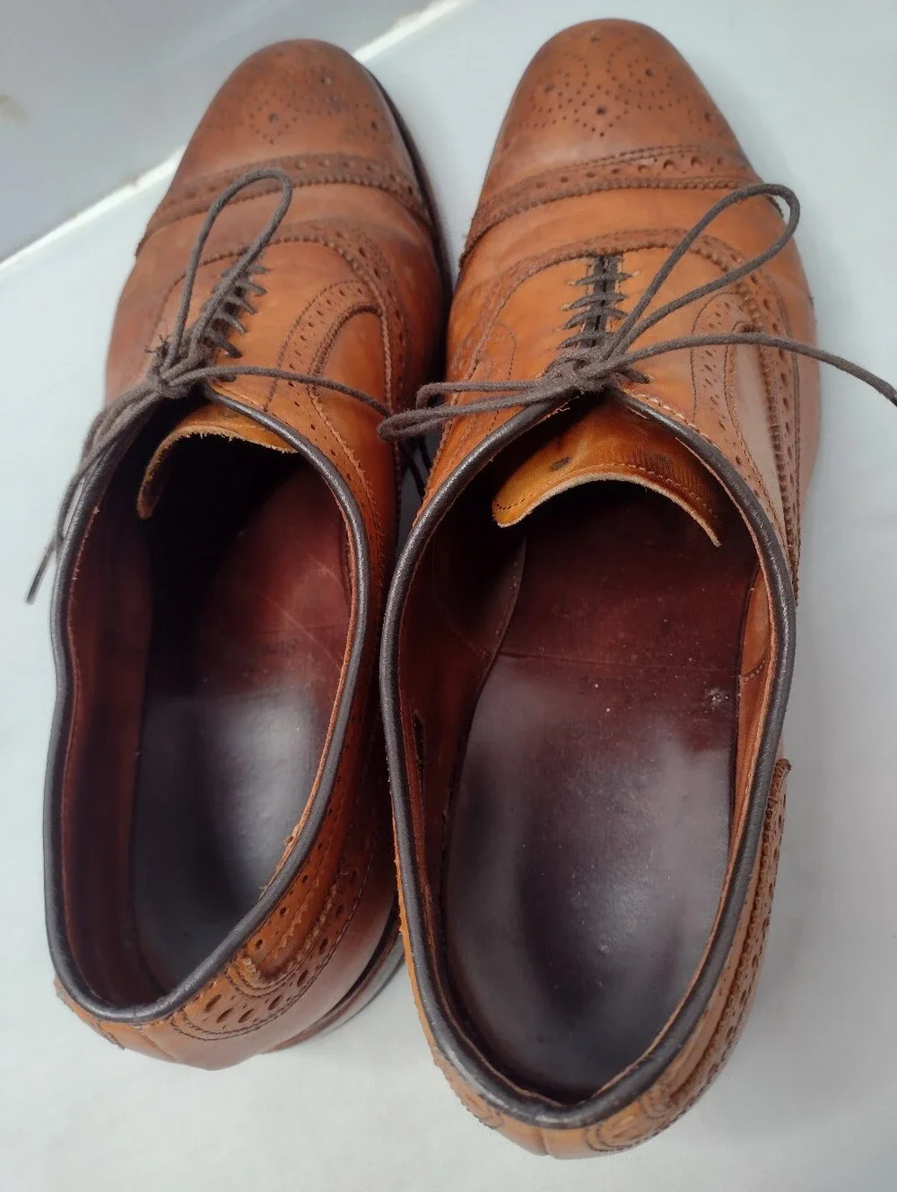 Allen Edmonds Strand Cap-Toe Oxford Brogue Hand Made Dress Shoe 12 1/2 D A23